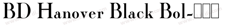 BD Hanover Black Bol字体转换